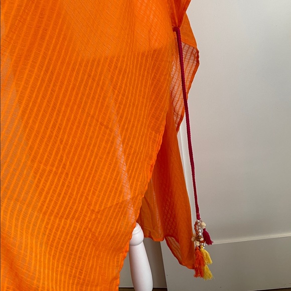 Steve Madden Vibrant Orange Kimono/Cover Up - Picture 4 of 7